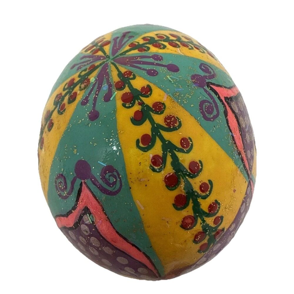Ukrainian Pysanky Blown Easter Eggs Kistka Hand Dyed Painted Folk Art Lot of 7 - Picture 16 of 16
